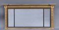 Antique William IV Overmantle Mirror with Reeded Columns