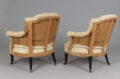 Pair French 19th Century Buttoned Armchairs