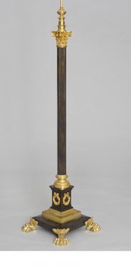 French Antique Bronze Floor Lamp