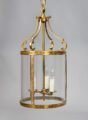 French Gilded Brass Hall Lanterns, a Pair