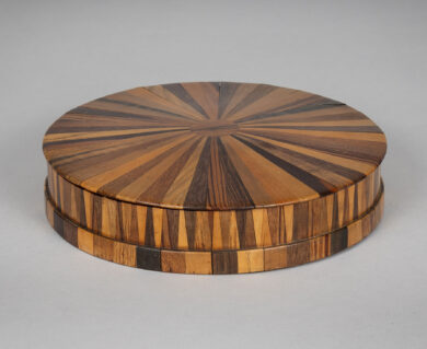 French Specimen Wood Round Box