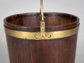 George III Brass-Banded Mahogany Peat Bucket