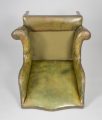 George III Leather Wing Chair