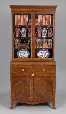George III Mahogany Secretaire Bookcase