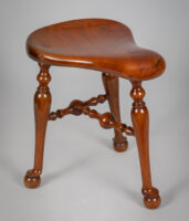 Antique Mahogany Saddle-Shaped Seat Stool