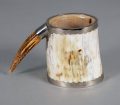 Vintage Horn, Antler & Silver Plate Mug