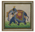Indian Rajasthani Miniature Painting of a Royal Elephant