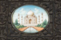 Anglo-Indian Miniature of The Taj Mahal in Ebony Frame