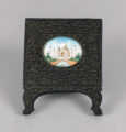 Anglo-Indian Miniature of The Taj Mahal in Ebony Frame