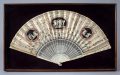 Antique Folding Carved Ivory Hand-Painted Silk Fan