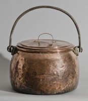 Large English Antique Copper Pot, Circa 1810