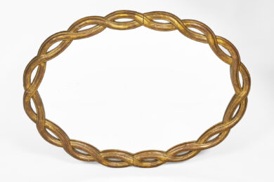 Large Oval Giltwood Mirror