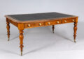 Large Victorian Mahogany Partners Writing Table
