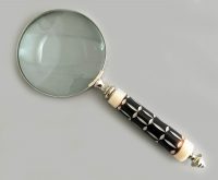 Vintage Magnifying Glass with Carved Bone Handle