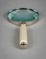 Antique Magnifying Glass with Carved White Handle