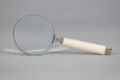 Antique Magnifying Glass with Carved White Handle