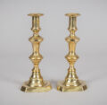 Pair Brass Push-up Candlesticks
