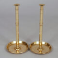 Pair Tall Brass Pulpit Candlesticks