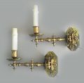 Pair Brass Wall Sconces