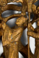 Pair Chinese Giltwood Architectural Relief Panels