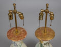 Pair Decalcomania Vase Lamps and Shades