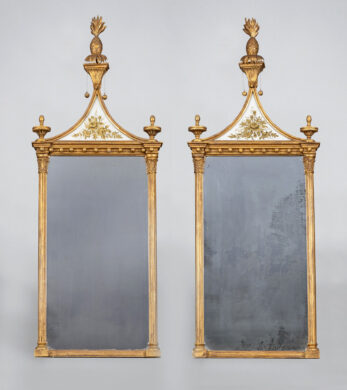 Pair Edwardian Giltwood Pier Mirrors