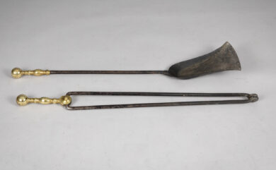 Pair Fireplace Tools-Shovel and Tongs