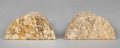 Pair Fossil Stone Column Bookends