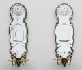 Pair French Mirrored Wall Sconces