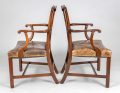George III Style Mahogany Open Armchairs, a Pair