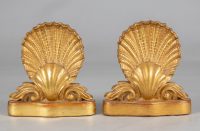 Pair Vintage Italian Shell Shaped Bookends