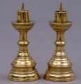 Pair Miniature French Brass Candlesticks, Circa 1800