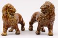 Pair of Staffordshire Treacle Lions