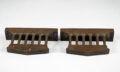 Pair Bronze Temple-Shaped Bookends