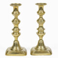 Pair Victorian Brass Candlesticks