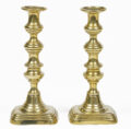 Pair Victorian Brass Candlesticks
