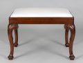 Queen Anne Style Mahogany Stool