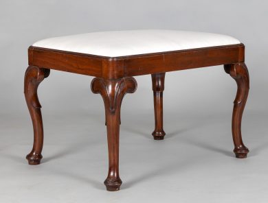 Queen Anne Style Mahogany Stool