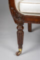 Regency Faux Rosewood Lyre Form Armchair