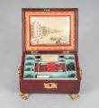 Regency Red Morocco Leather Sewing Box