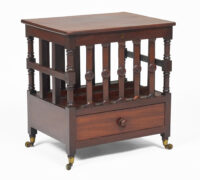 Regency Mahogany Lidded Canterbury