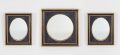 Set of Three Ebonized and Gilded Mirrors
