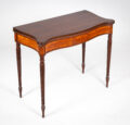Sheraton Boston Mahogany Inlaid Card Table