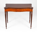 Sheraton Boston Mahogany Inlaid Card Table