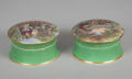 Staffordshire Cold Cream Jars with Lids, A Pair