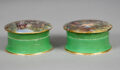 Staffordshire Cold Cream Jars with Lids, A Pair