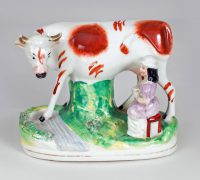 Staffordshire Cow and Milkmaid