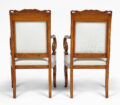 Antique Swedish Empire Mahogany Armchairs, Pair