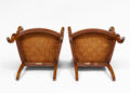 Antique Swedish Empire Mahogany Armchairs, Pair