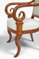 Antique Swedish Empire Mahogany Armchairs, Pair
